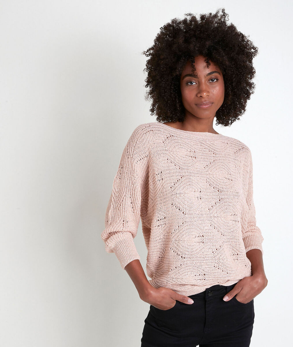Pull ajouré rose Amy | 1-2-3 Pull ajouré rose Amy PhotoZ | 1-2-3