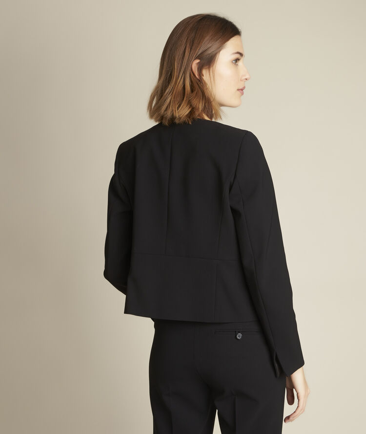 Veste en microfibre charme noir.