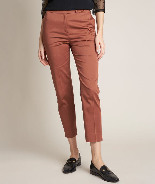 Pantalon cigarette marron Rubis | 1-2-3 Pantalon cigarette marron Rubis PhotoZ | 1-2-3