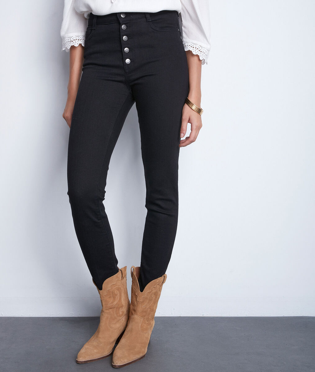 Jean slim en coton bio et recyclé noir Nara | 1-2-3 Jean slim en coton bio et recyclé noir Nara PhotoZ | 1-2-3