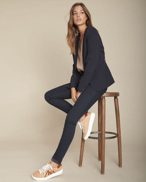 Pull en laine et cachemire havane figuier camel.