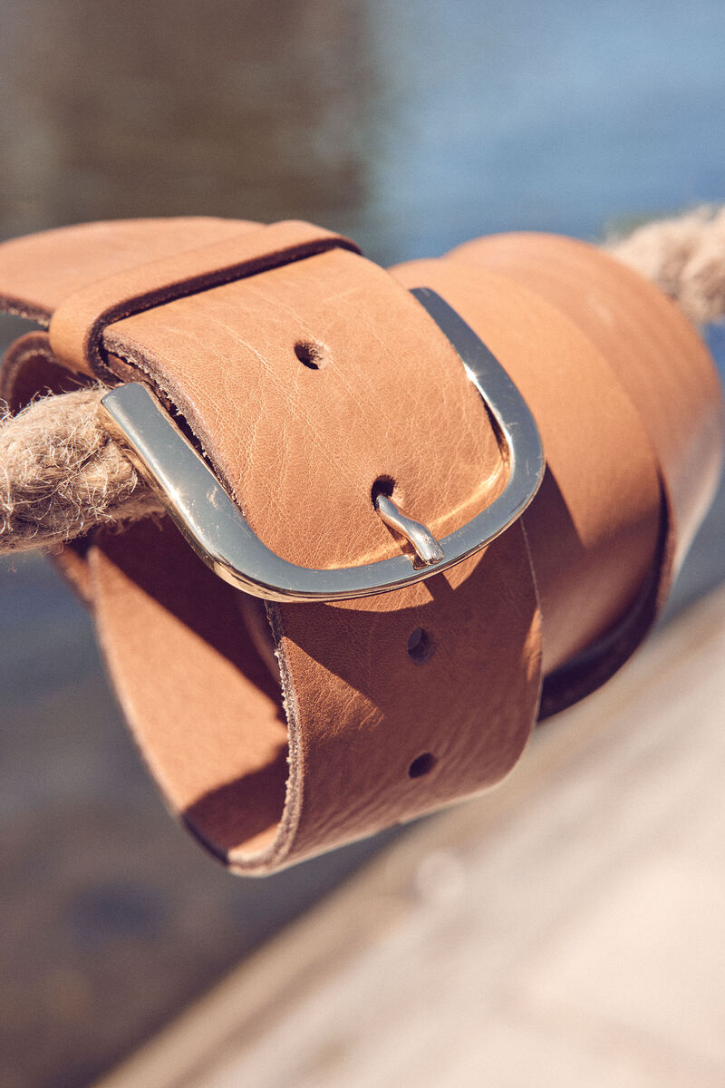 Brede karamelbruine lederen riem Estelle | 1-2-3 Brede karamelbruine lederen riem Estelle PhotoZ | 1-2-3