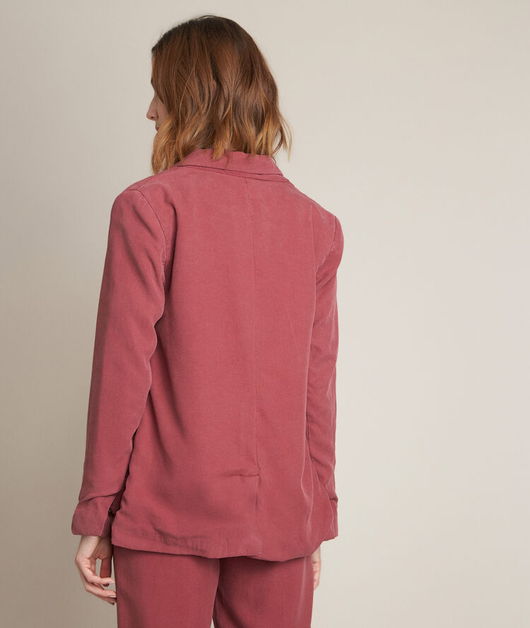 Veste fluide en tencel leonie groseille.