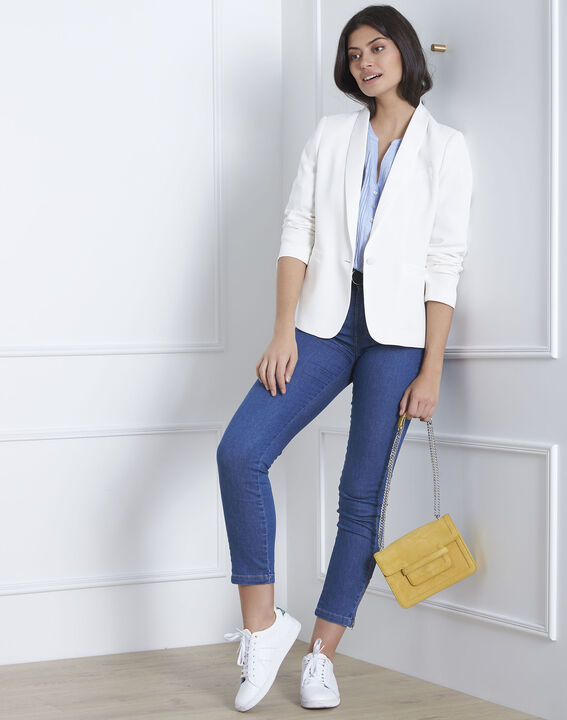 Blouse bleu ciel en lin Roma | 1-2-3 Blouse bleu ciel en lin Roma PhotoZ | 1-2-3