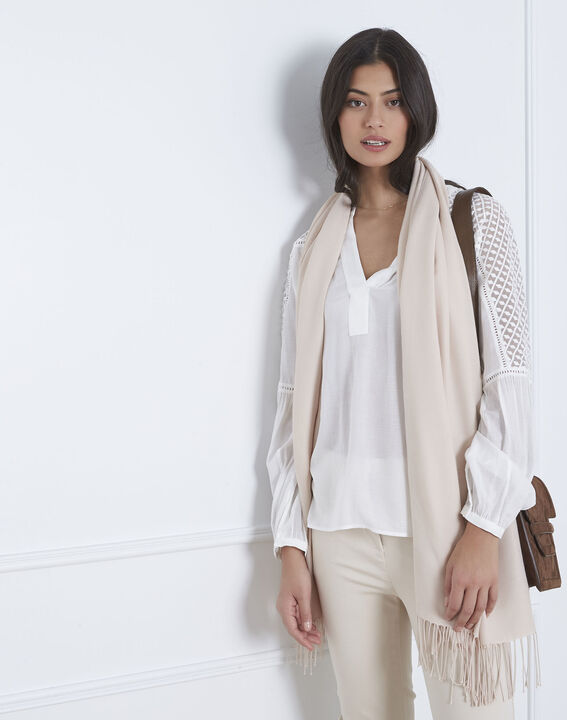 Blouse écrue en dentelle Valy | 1-2-3 Blouse écrue en dentelle Valy PhotoZ | 1-2-3