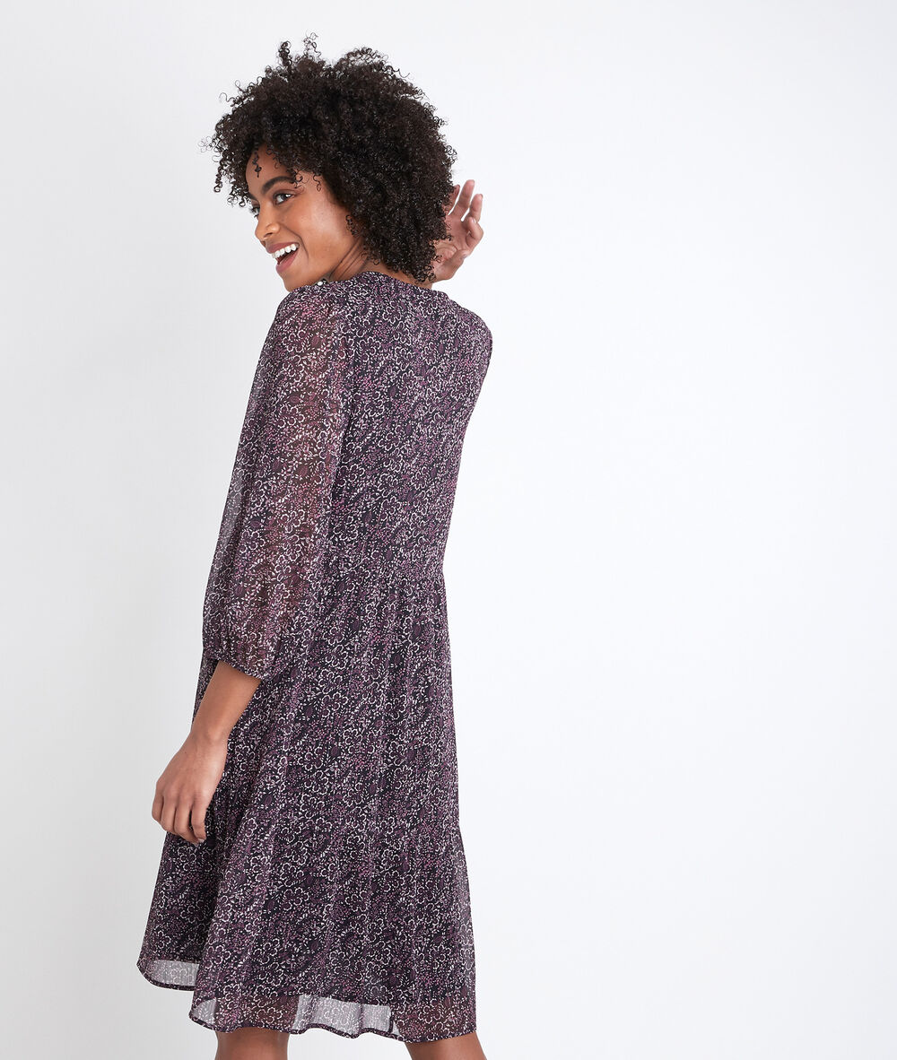 Robe imprimé fuchsia nara fuchsia.
