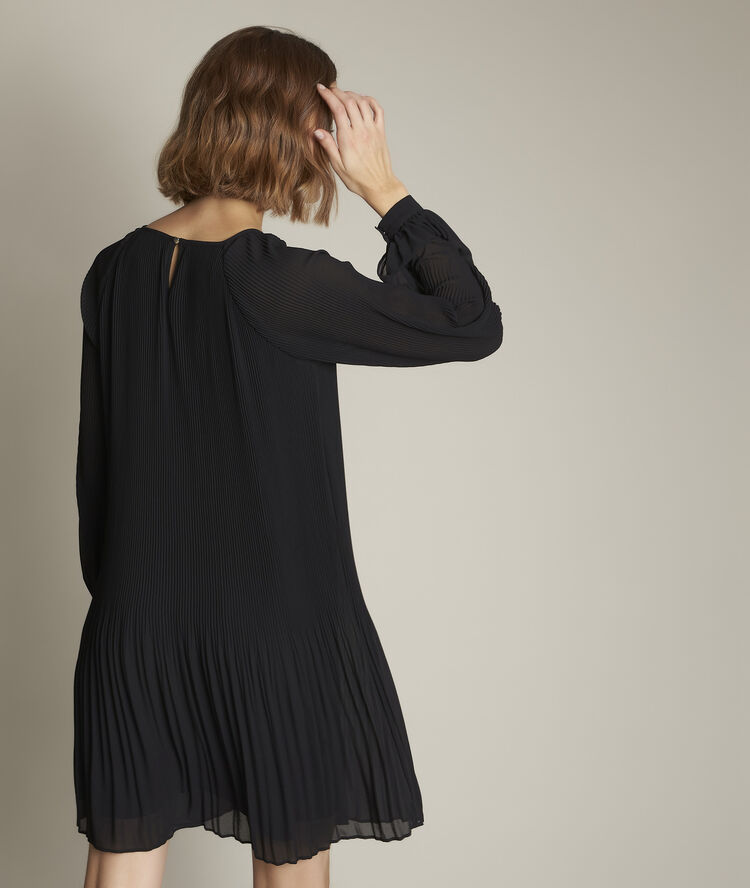 Robe noire plissée carla noir.