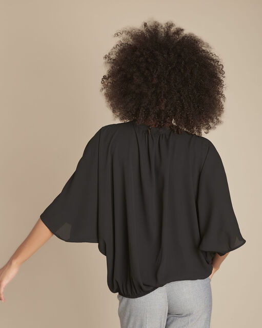Blouse noire manches ballons maddy noir.