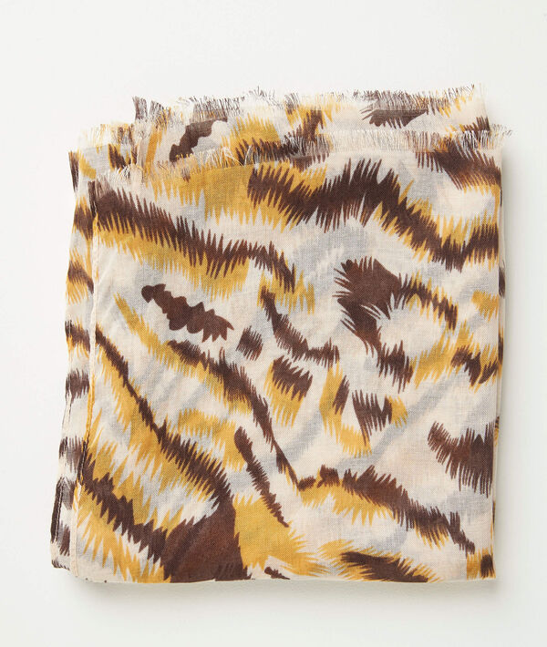 Karamellfarbenes Halstuch mit Animal-Print Altesse | 1-2-3 Karamellfarbenes Halstuch mit Animal-Print Altesse PhotoZ | 1-2-3