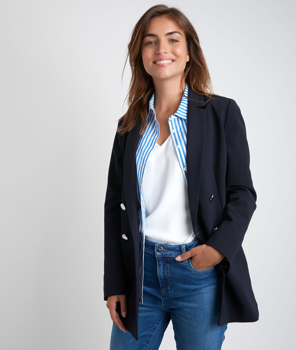 Chemise rayée ravel bleu klein.