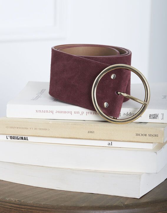 Ceinture bordeaux large effet velours Kleopatre | 1-2-3 Ceinture bordeaux large effet velours Kleopatre PhotoZ | 1-2-3