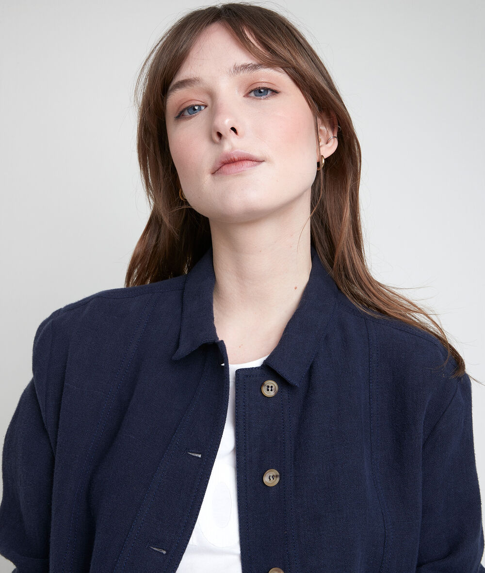Veste en lin marine paolita marine.