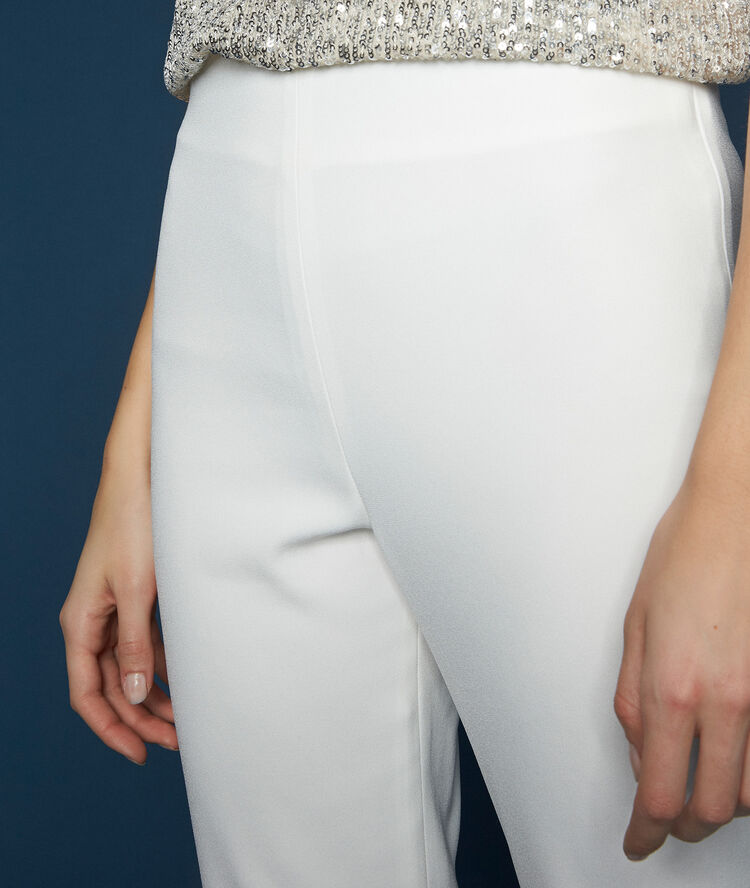 Pantalon en crêpe ilona ecru.