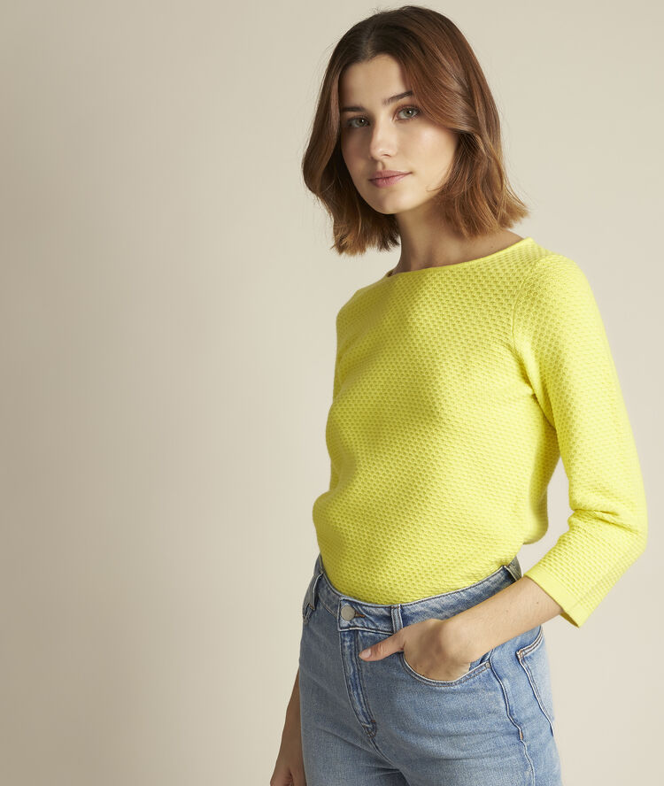 Pull citrus col bateau delta citron.