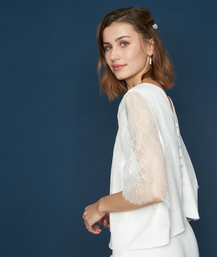 Top en dentelle eliora blanc.
