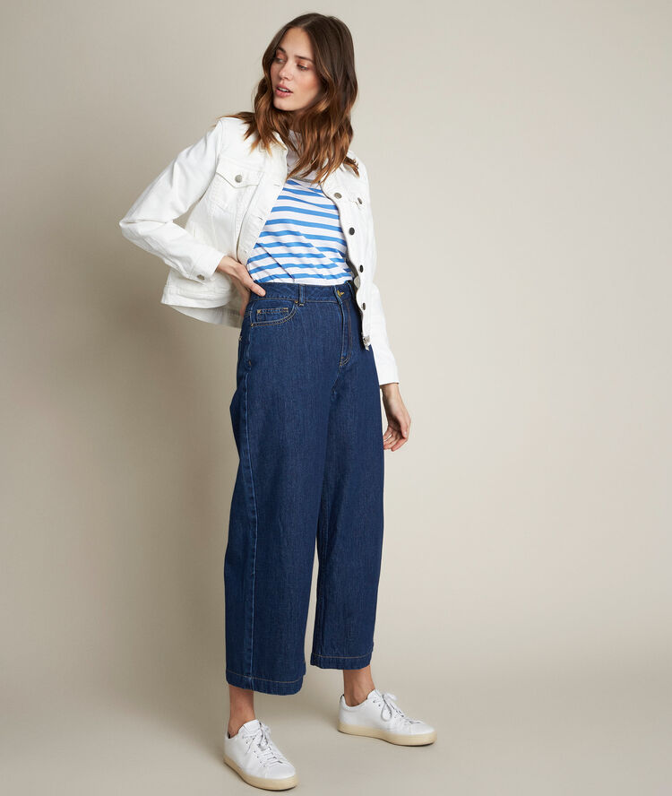 Jupe culotte en denim anais denim brut.