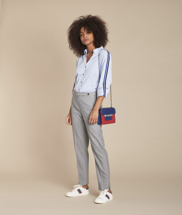 Blouse bleue en popeline Mauranne | 1-2-3 Blouse bleue en popeline Mauranne PhotoZ | 1-2-3