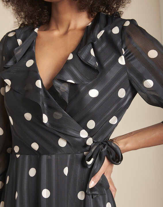 Robe à pois noire Renata | 1-2-3 Robe à pois noire Renata PhotoZ | 1-2-3