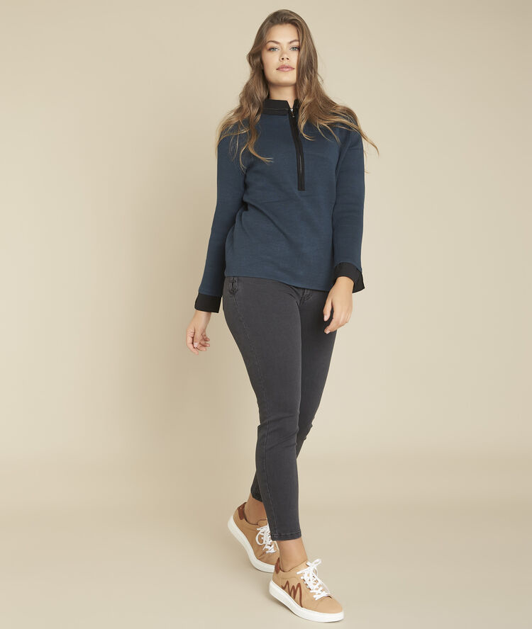 L'audacieux skinny : jean black used sally noir.