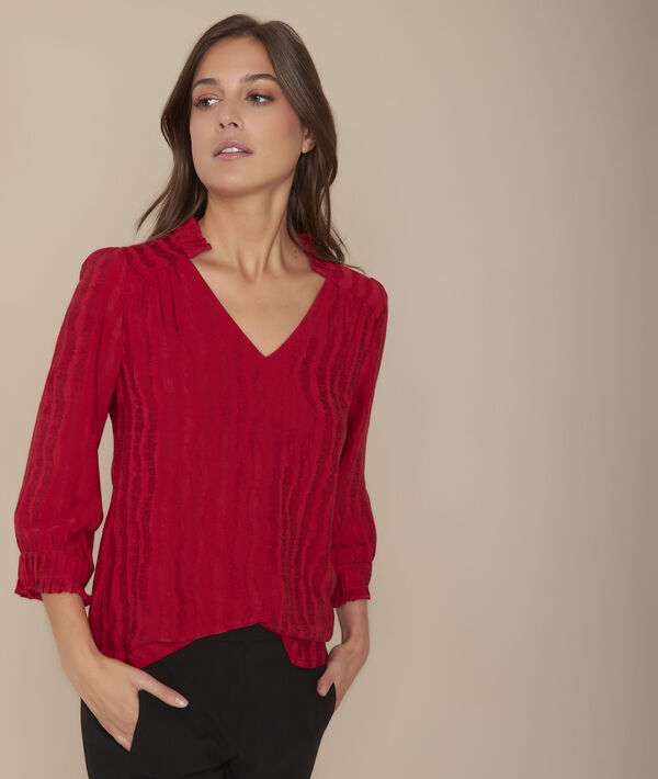 Blouse fluide encolure plissée Mackenzie | 1-2-3 Blouse fluide encolure plissée Mackenzie PhotoZ | 1-2-3