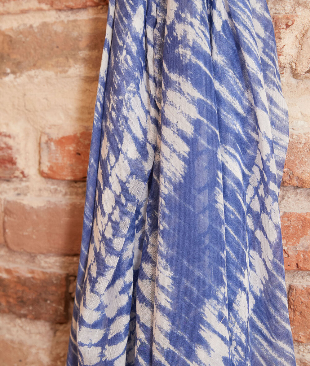 Foulard tie and dye hades bleu klein.