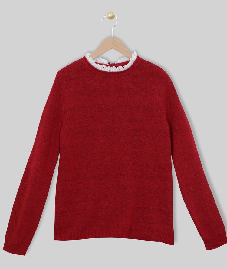 Pull lurex col fantaisie froufrou lipstick.
