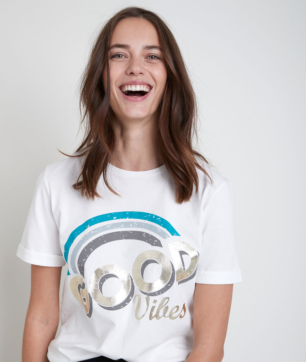 Tee-shirt sérigraphié blanc Irock | 1-2-3 Tee-shirt sérigraphié blanc Irock PhotoZ | 1-2-3
