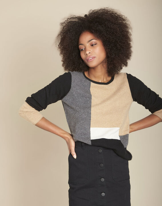 Pull cachemire colorblock Freeze | 1-2-3 Pull cachemire colorblock Freeze PhotoZ | 1-2-3