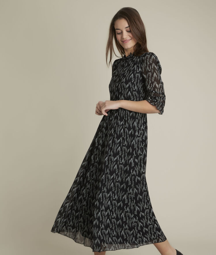 Robe imprim&eacute;e crystal noir.