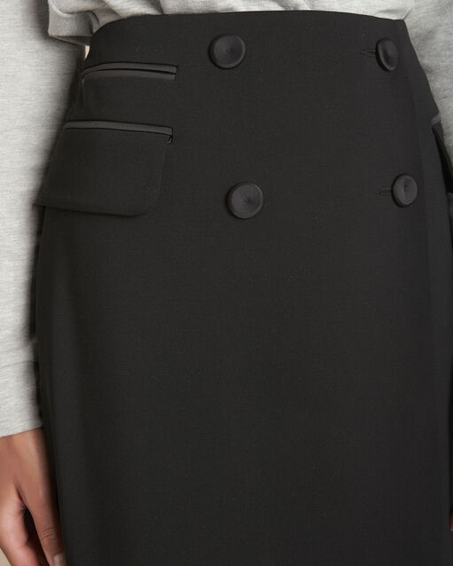Jupe droite noire kelly noir.