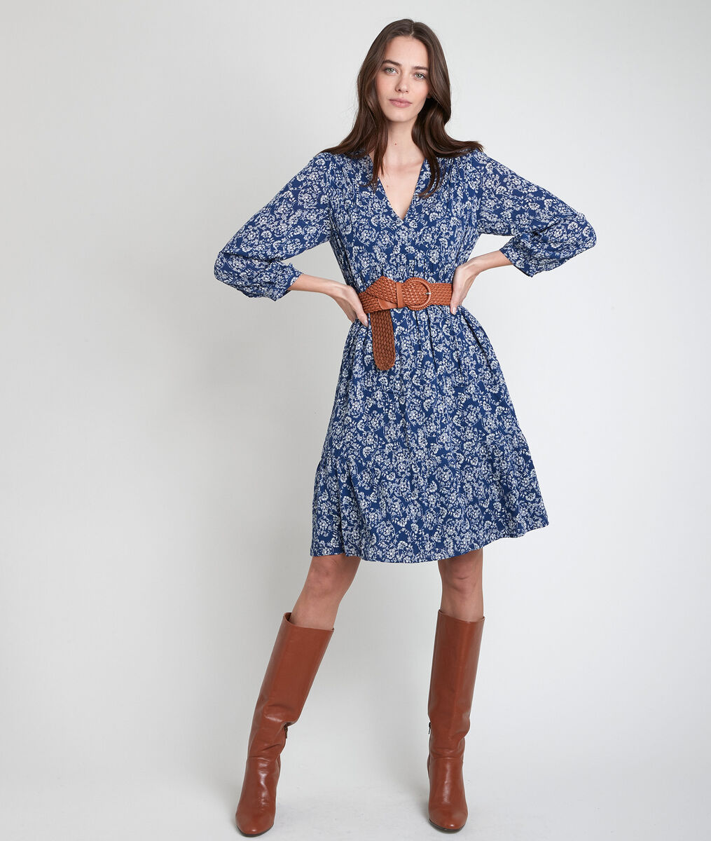 Robe marine imprimé fleuri Lou | 1-2-3 Robe marine imprimé fleuri Lou PhotoZ | 1-2-3