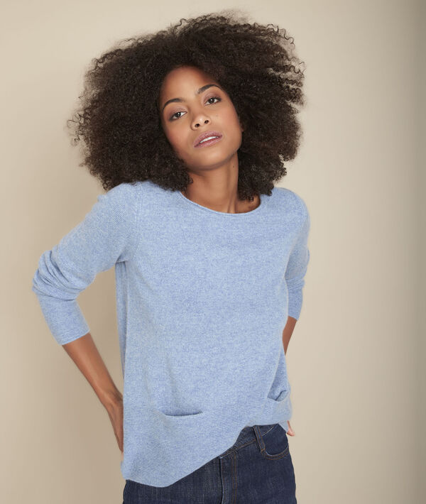 Pull en cachemire azur Fog | 1-2-3 Pull en cachemire azur Fog PhotoZ | 1-2-3