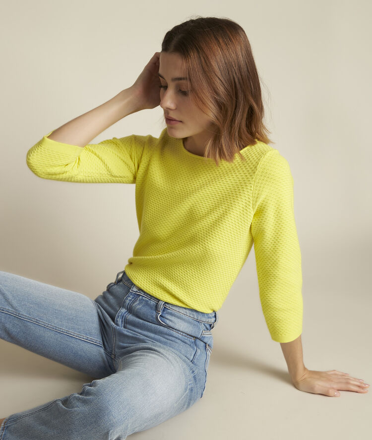 Pull citrus col bateau delta citron.