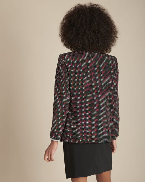 Veste imprimé cravate barley noir.