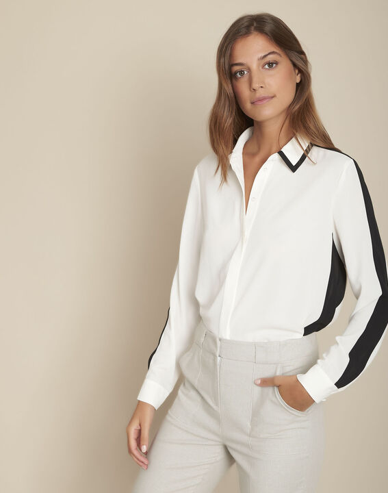 Chemise blanche en polyester recyclé Margot | 1-2-3 Chemise blanche en polyester recyclé Margot PhotoZ | 1-2-3