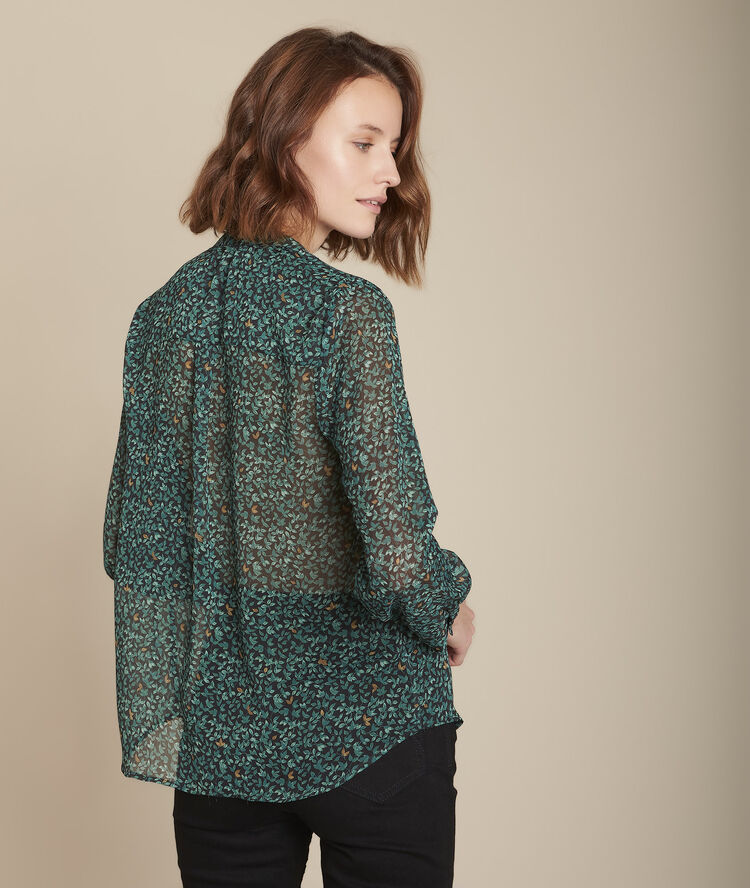 Blouse imprimé feuille maggie cypres.