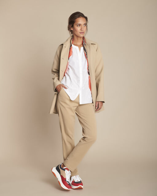 Havannabraune 7/8-Zigarettenhose aus Lyocell Eugene (2) - Maison 123