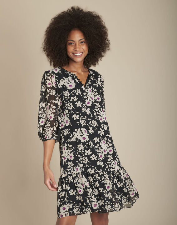 Robe droite imprimé fleuri Izine | 1-2-3 Robe droite imprimé fleuri Izine PhotoZ | 1-2-3