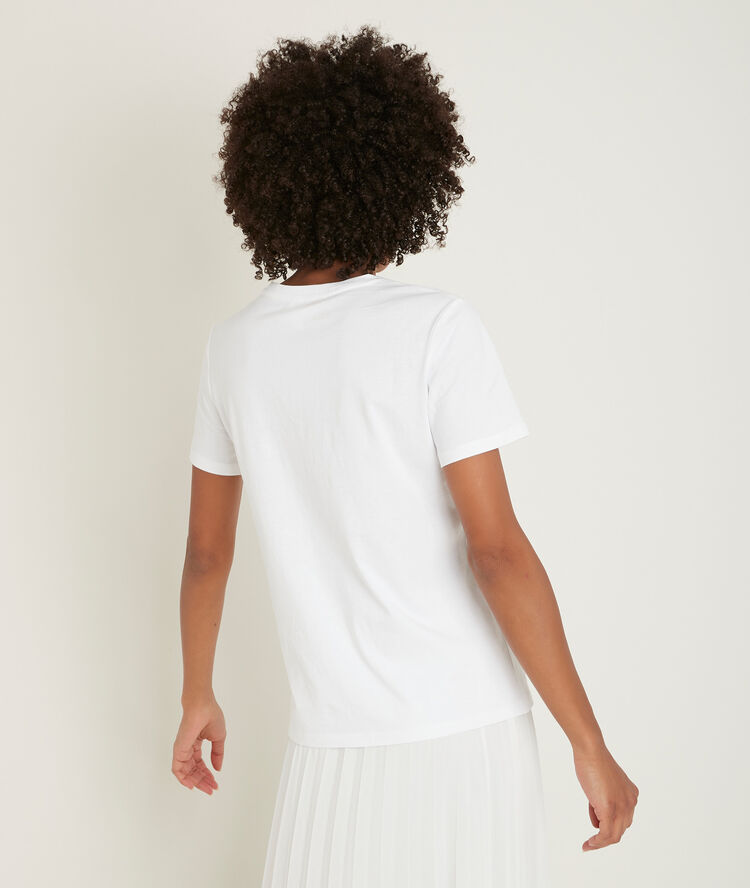 Tee-shirt en coton biologique imprimé django ecru.
