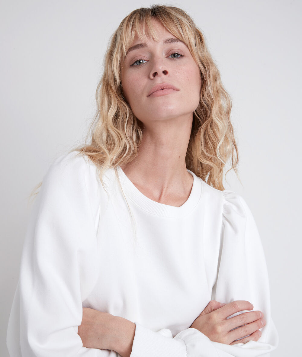 Sweat à épaulettes crème ivao creme.