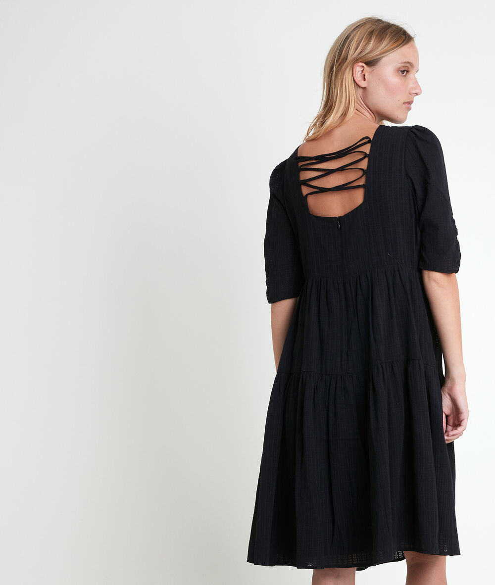 Ausgestelltes kleid schwarz lorene noir.