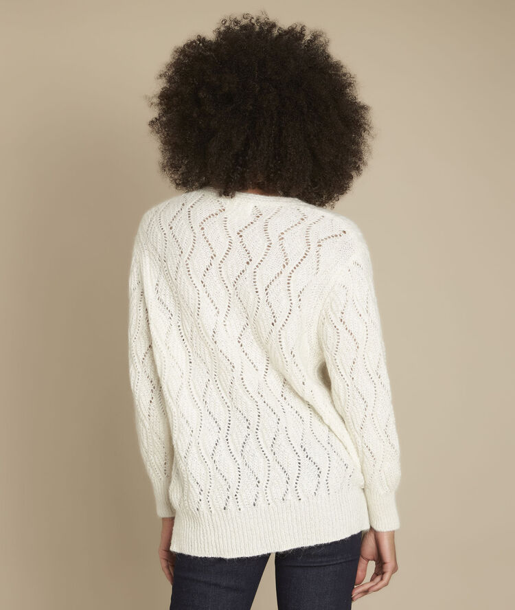 Gilet ajouré fougue ecru.