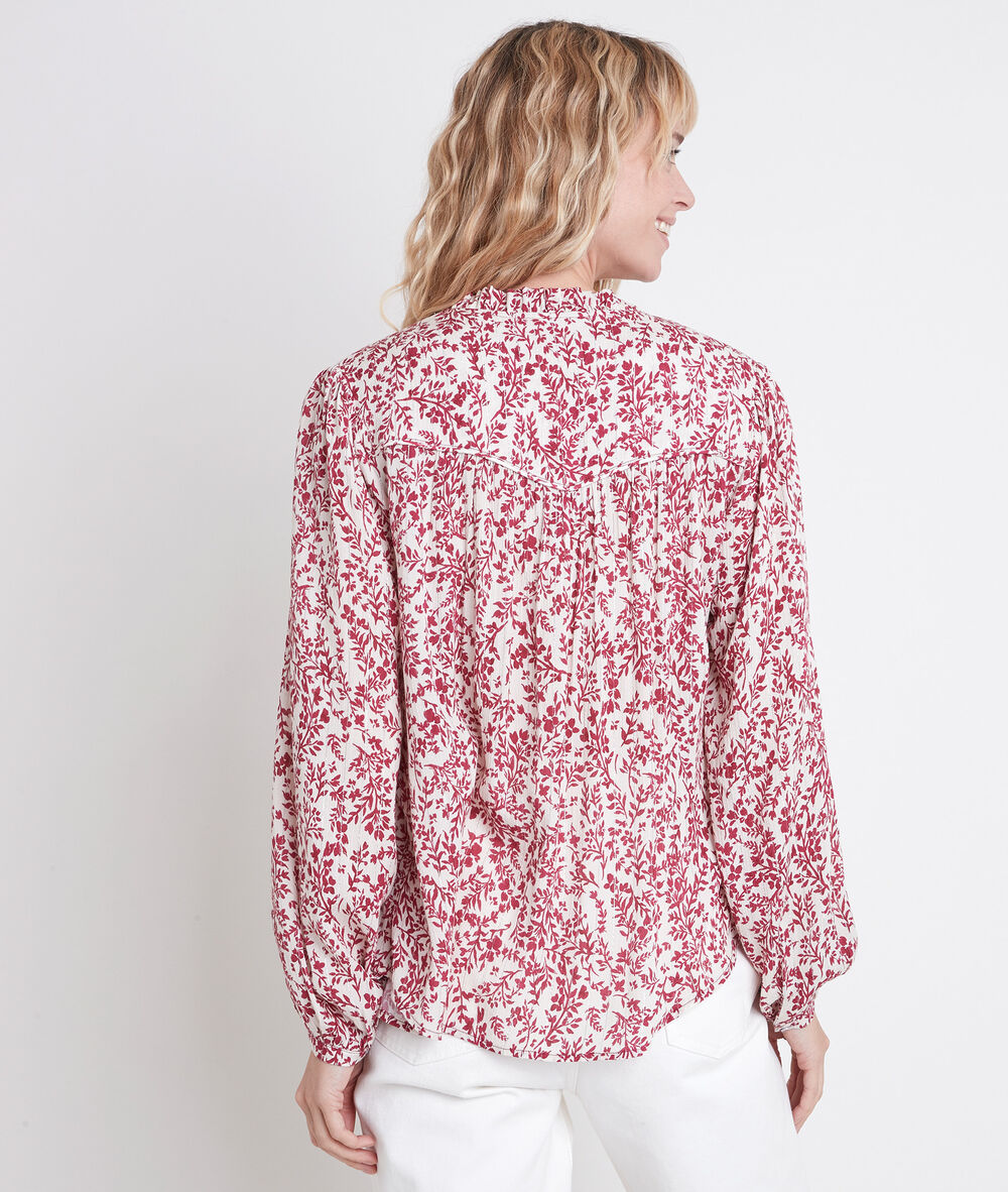 Blouse imprimé fleuri taly ecru.