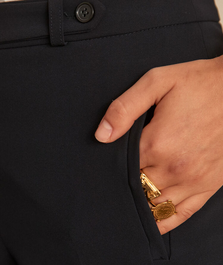 Pantalon marine slim microfibre lara marine.