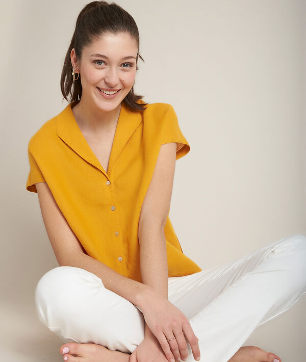 Top en lin safran Estelle | 1-2-3 Top en lin safran Estelle PhotoZ | 1-2-3