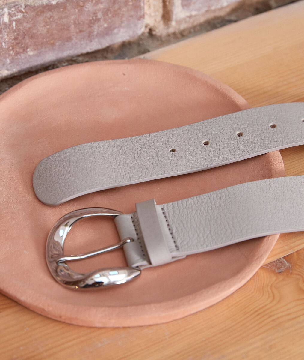 Ceinture en cuir large grise Edwige | 1-2-3 Ceinture en cuir large grise Edwige PhotoZ | 1-2-3