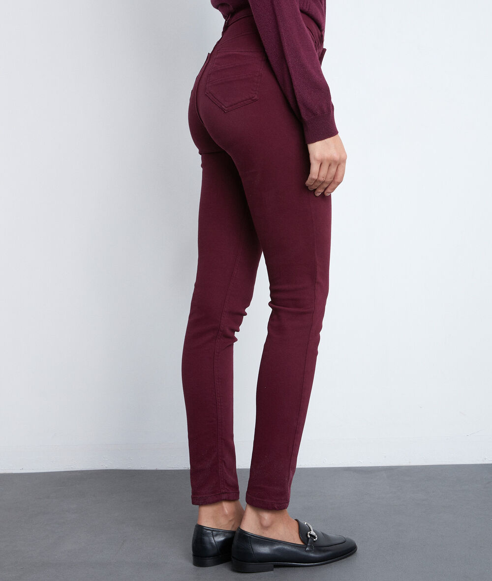 L'iconique slim suzy en coton bio bordeaux bordeaux fonce.