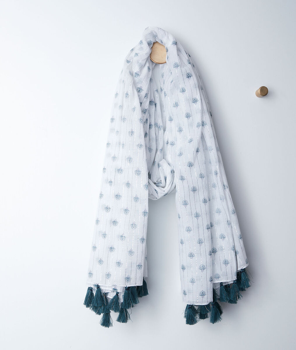 Foulard imprimé à franges Basil | 1-2-3 Foulard imprimé à franges Basil PhotoZ | 1-2-3