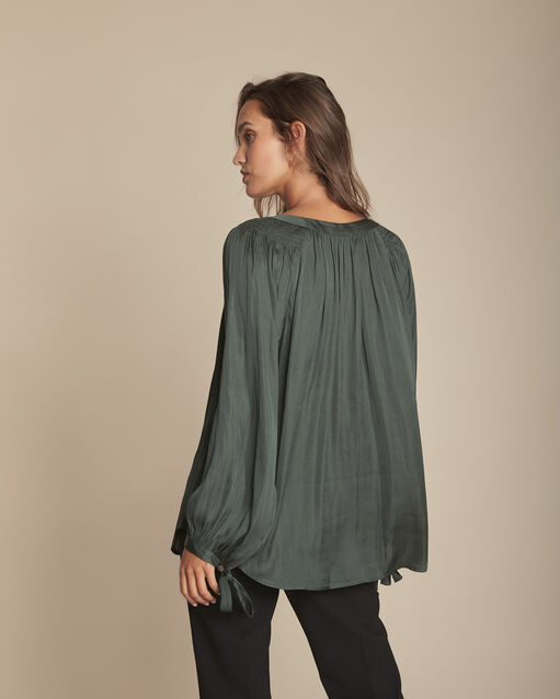 Blouse peintre fluide mamantha vert anglais.