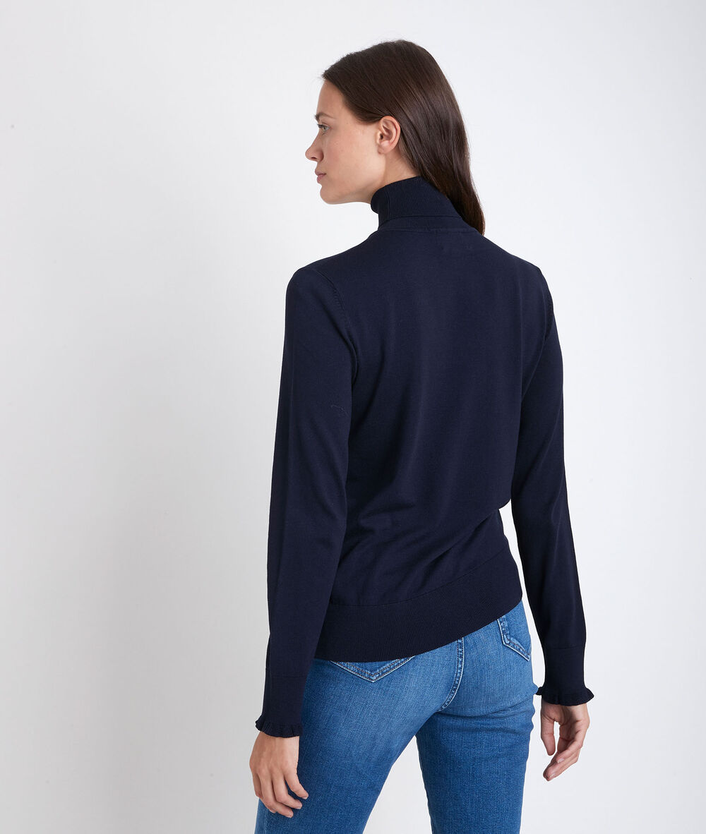 Pull col roulé marine radya marine.